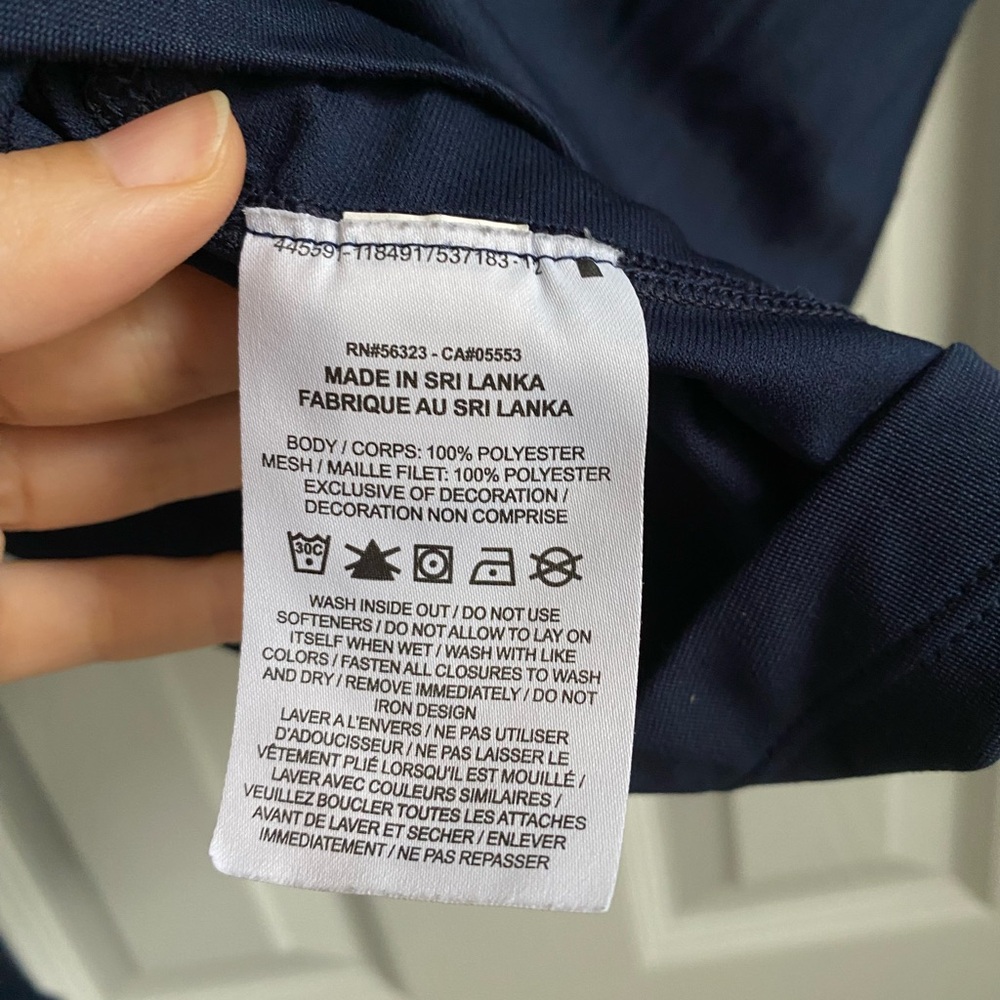 Nike Dri-Fit Quarter Zip Running Jacket w/ Thumb Holes - Navy - Picture 9 of 10